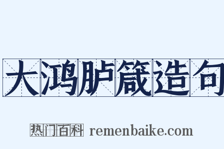 大鸿胪箴造句是什么意思的图片